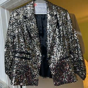 Silver Sequin Blazer